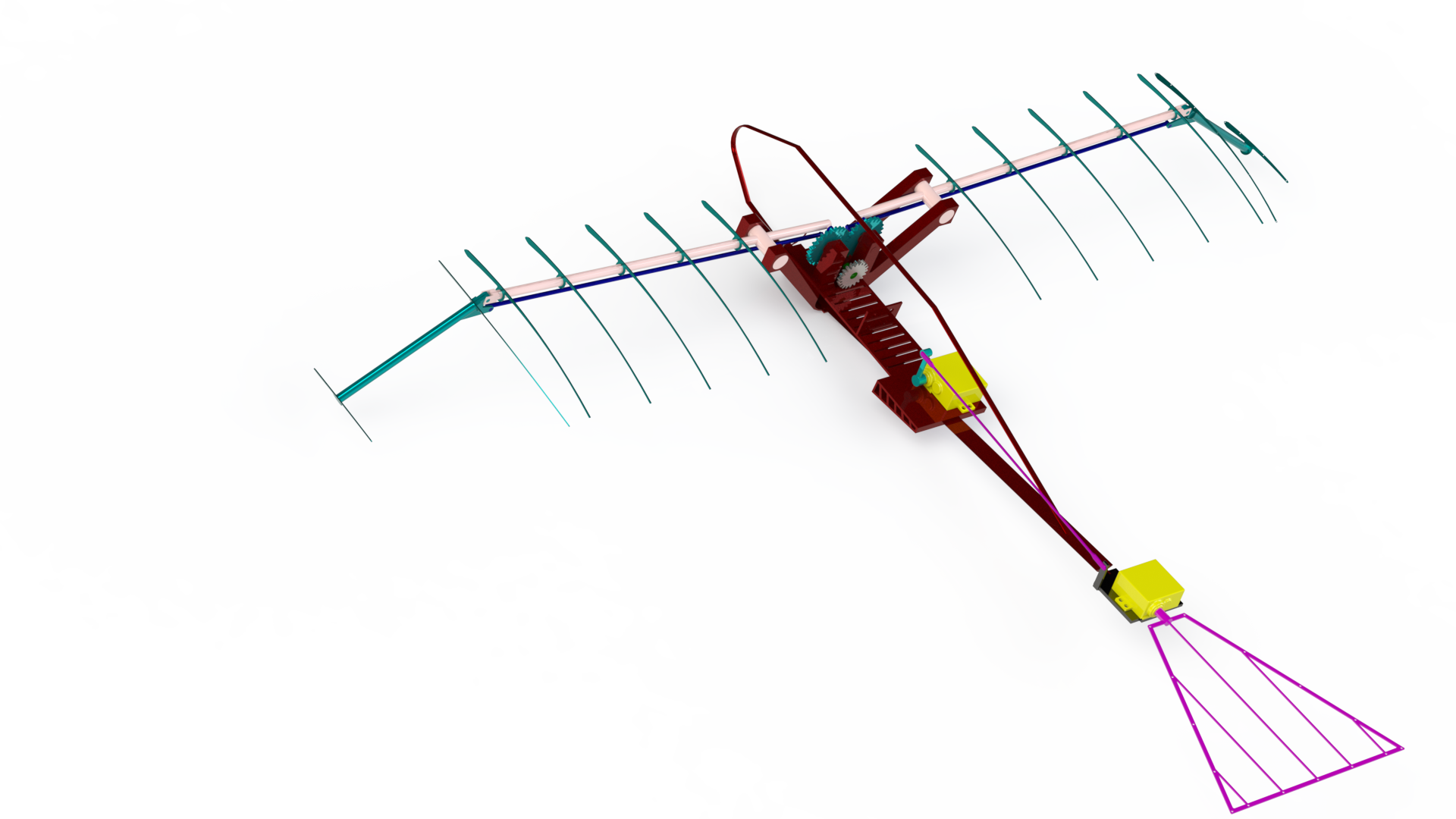 扑翼机机械仿生鸟结构3D图纸 Solidworks设计(1)